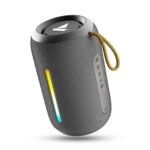 boAt Stone 352 Pro/Stone 358 Pro w/ 14W Signature Sound, Up to 12 Hours Playback, RGB LEDs, TWS Feature, Built-in Mic, BTv5.3, Free Music Streaming on JioSaavn Bluetooth Speaker (Groovy Grey)
