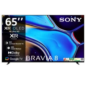 Sony BRAVIA 8 Series 164 cm (65 inches) 4K Ultra HD AI Smart OLED Google TV K-65XR80 (Black)