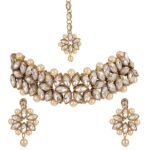 Shining Diva Fashion Latest Choker Design Antique Kundan Traditional Necklace Jewellery Set for Women