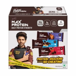 RiteBite Max Protein Daily Assorted Protein Bars with 10g Protein, 5g Fiber & 21 Vit. & Minerals | 0 Added Sugar, No Cholesterol & Trans Fat For Upto 2h of Energy, Healthy Snack, 50g (Pack of 6)