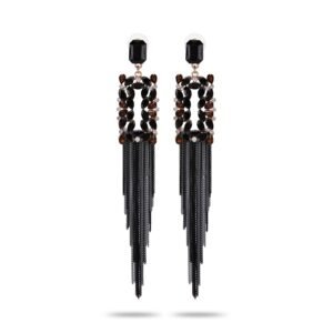 YouBella Jewellery Earings for women Crystal Tassel Handmade Earrings for Girls and Women