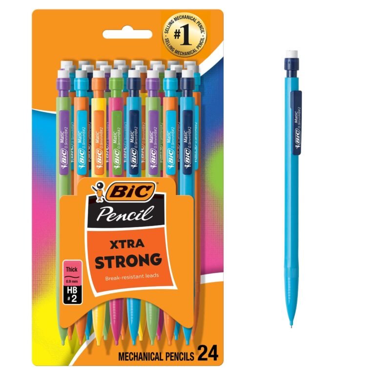 BIC Mechanical Pencil With Colorful Barrels-Pack Of 24,Black