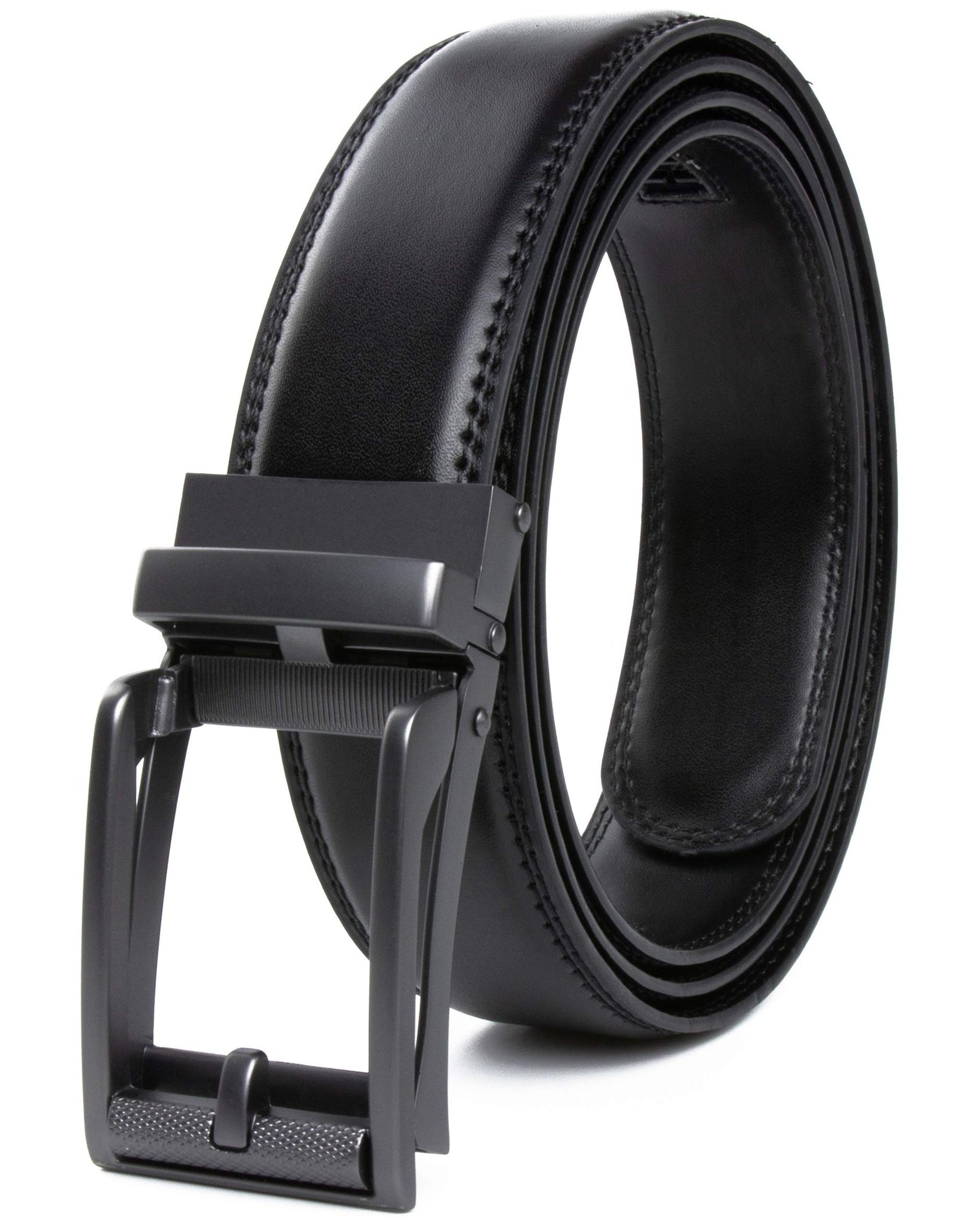 Contacts Genuine Leather Belt for Men with Easier Adjustable Autolock Buckle – Micro Adjustable Belt Fit Everywhere |Formal & Casual | Elegant Gift Box