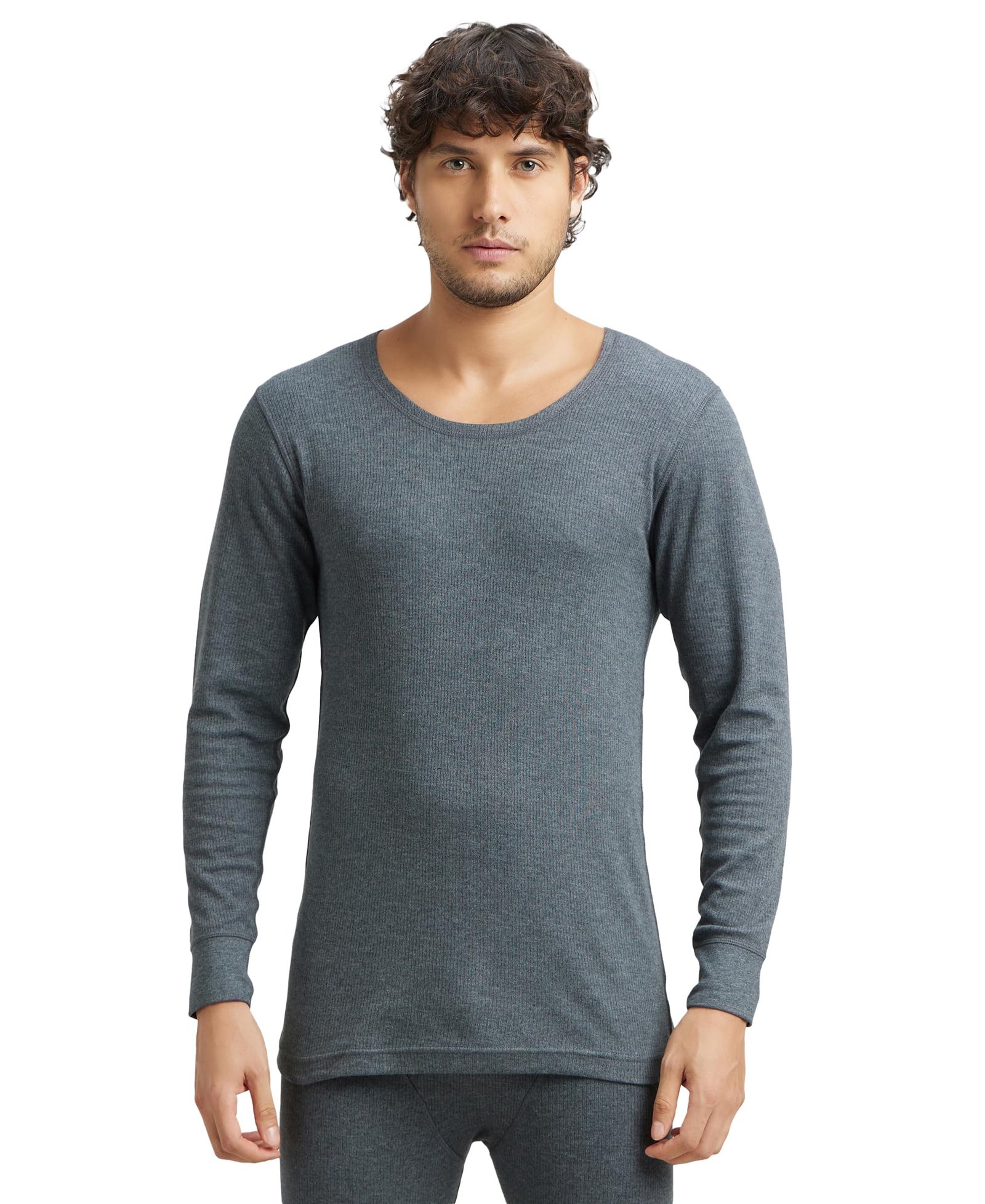 Jockey Men’s Super Combed Cotton Rich Fabric Full Sleeved Thermal Undershirt with StayWarm Technology