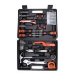 BLACK+DECKER BMT126C Hand Tool Kit for Home & DIY Use (126-Piece) – Includes Screwdriver, Wrench, Ratchet, Saw, Claw Hammer, Measuring Tape and Plier, ORANGE & BLACK
