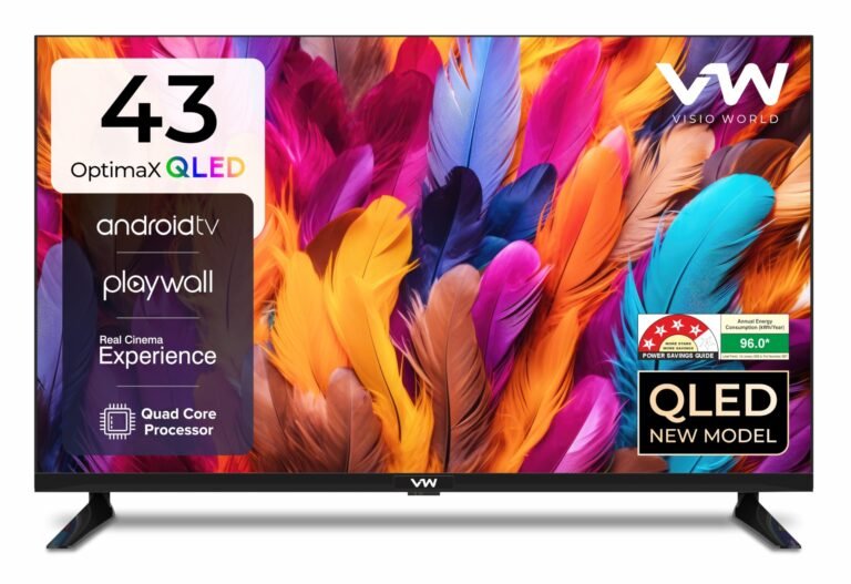 VW 109 cm (43 inches) OptimaX Series Full HD Smart QLED Android TV VW43AQ1