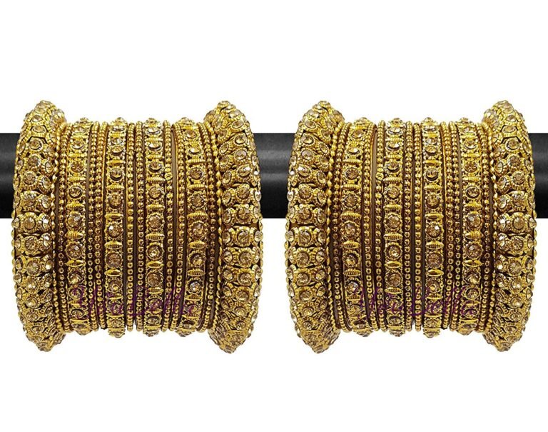 YouBella Jewellery Traditional Gold Plated Bracelet Bangles Set for Girls and Women