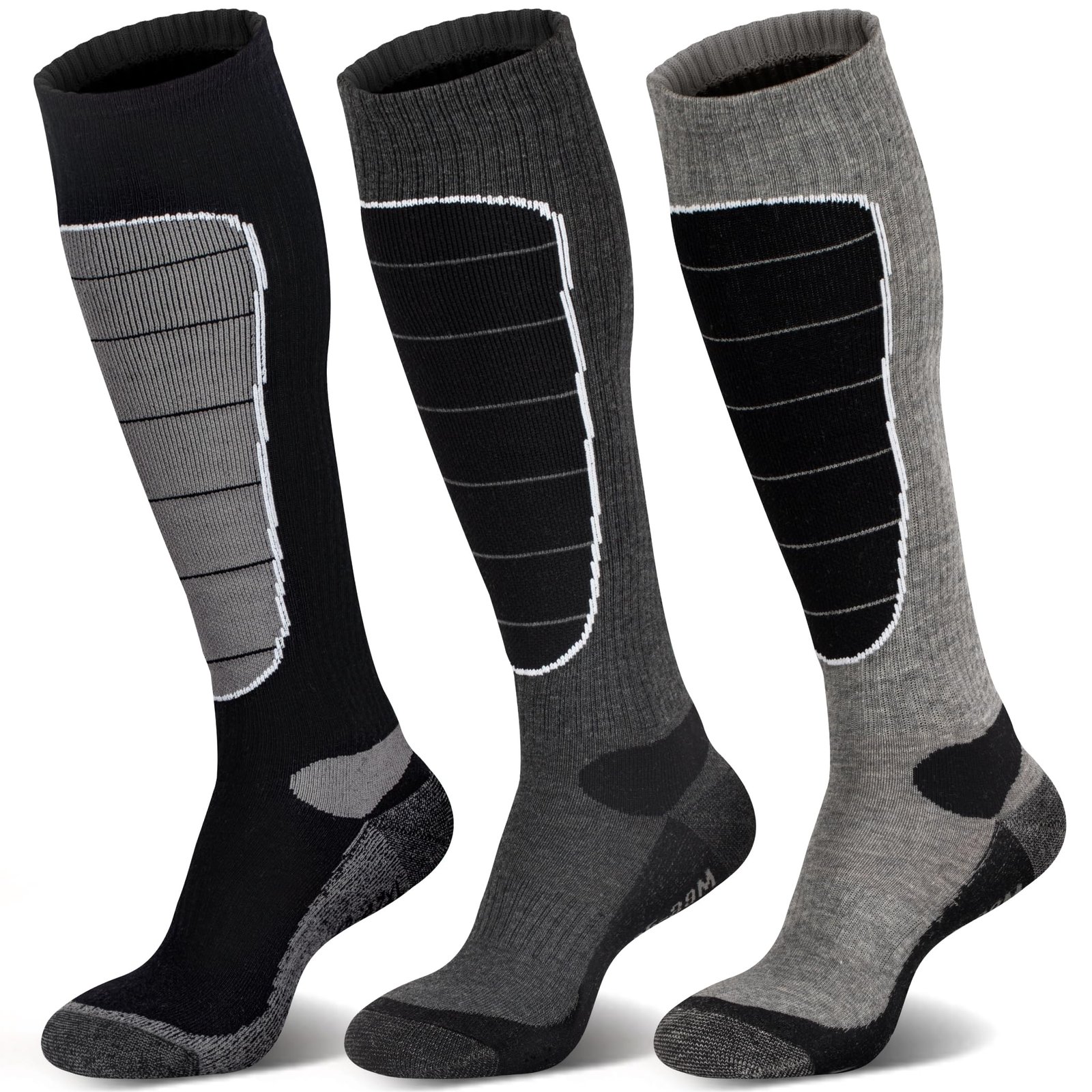 Merino Wool Ski Socks, Cold Weather Socks for Snowboarding, Snow, Winter, Thermal Knee-high Warm Socks, Hunting