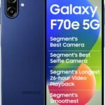 Samsung Galaxy F70e 5G (Spotlight Blue, 128 GB) (6 GB RAM) | 6000 mAh Battery | Dimensity 6300 | Octa Core Processor | 6.74″ PLS LCD Display |
