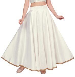 Studio Shringaar Women’s Poly Silk Skirt/Lehenga With 8 Meters Maxi Flare (Double Ghera)