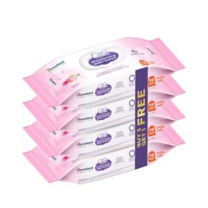 Himalaya Moisturizing Baby Wipes with Lid | 72 Wipes x B3 G1 Free – 288 Wipes| With Indian Lotus & Aloe Vera | Protects baby’s skin from Dryness |