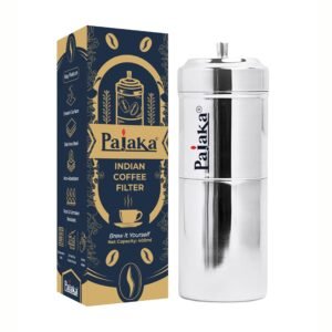 PAJAKA South Indian Filter Coffee Maker – 400 ML Capacity, Stainless Steel Madras Kaapi Kappi Drip Decoction Coffee Brewer, Big Size for 6-8 Cups, Home & Kitchen