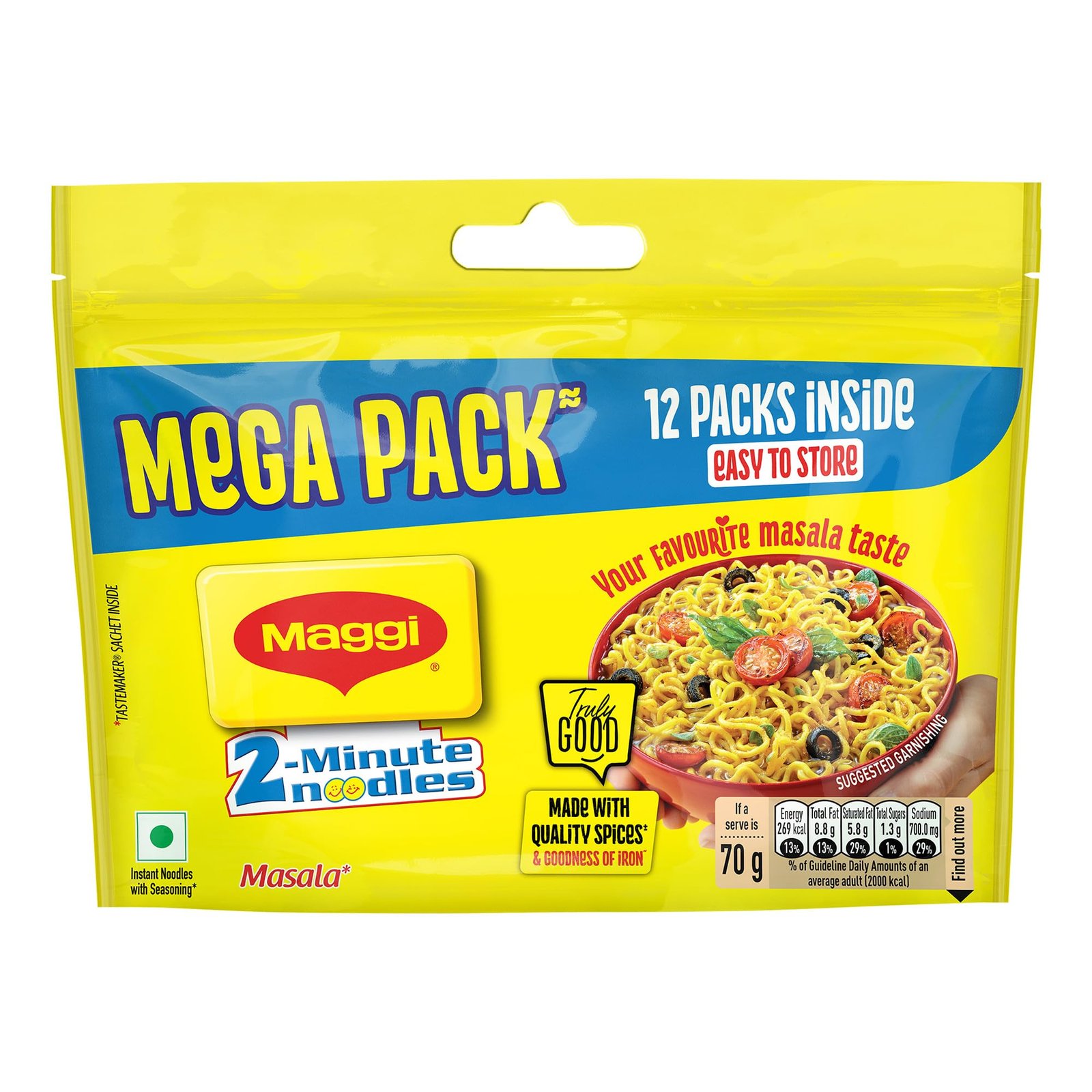 MAGGI 2-Minute Instant Noodles 12 x 70/75g each (Weight may vary)
