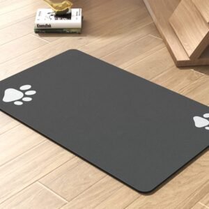 PADOOR Pet Feeding Mat-Absorbent Dog Mat For Food And Water Bowl-No Stains Quick Dry Dog Water Dispenser Mat-Dog Accessories Pet Supplies-Dog Water Bowl For Messy Drinkers