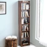 ABOUT SPACE Book Shelf for Home – 6 Tier Cube Book Shelves, Engineered Wood Book Rack for Study Room, Book Organizer Stand for Library, Bedroom, Living Room, Office (L 33 x B 24 x H 178.5cm -Walnut)
