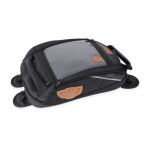 GUARDIANGEARS Shark Mini 18L Universal with Straps (Not-Magnetic) Tank Bag with Waterproof Rain Cover fits on All Motorcycles from 100CC to 1000CC