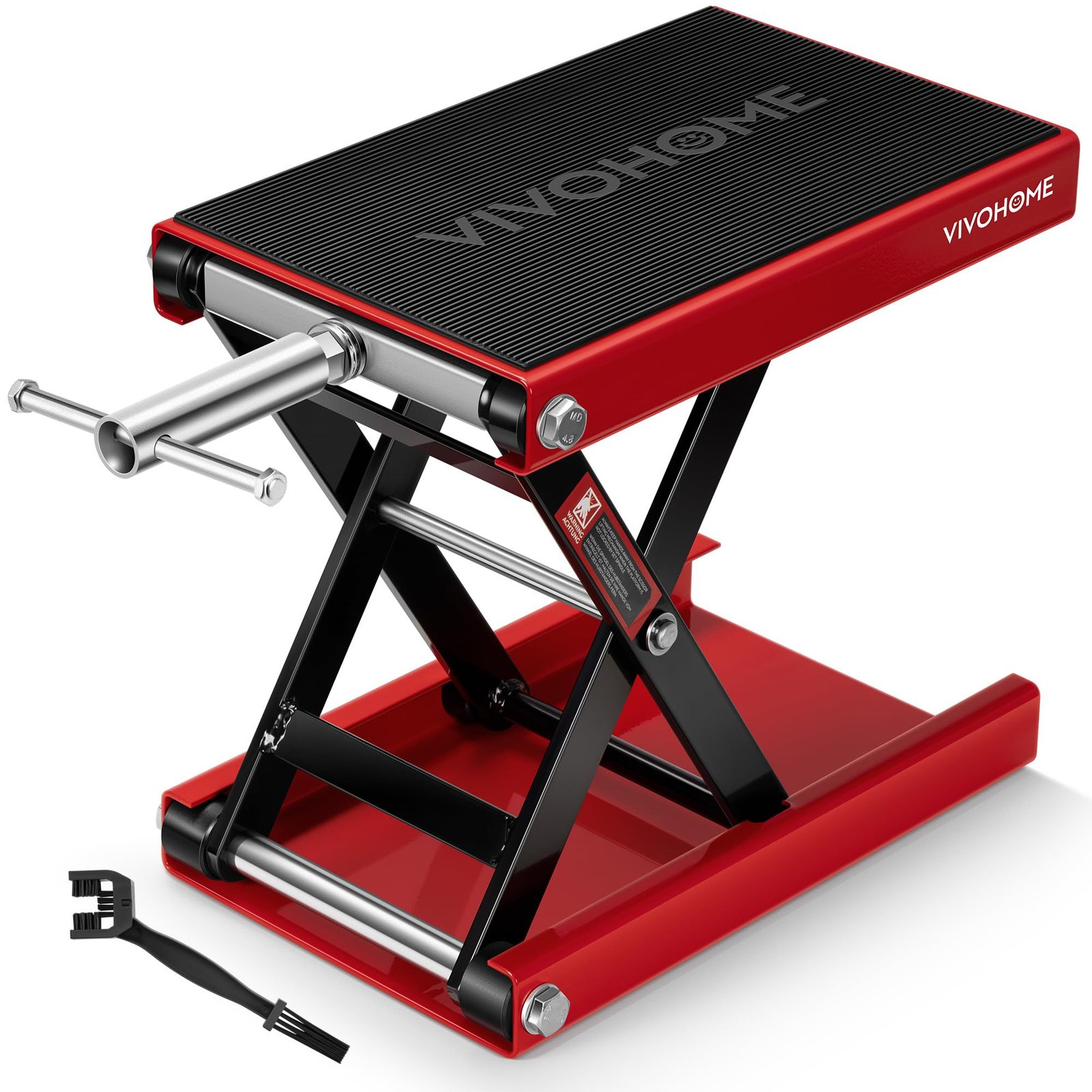 VIVOHOME Steel Motorcycle ATV Wide Deck Scissor Lift Jack Crank Hoist Stand 1100 lbs