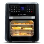 SOLARA 12L Air Fryer Oven for Home Kitchen, 1800W OTG Air Fryer Oven 12 Litre with 12 Presets, 9 Accessories, Grill, Roast, Bake, Reheat, AirFryer OTG, XX-Large, Recipe E-book, 1 Year Warranty, Black