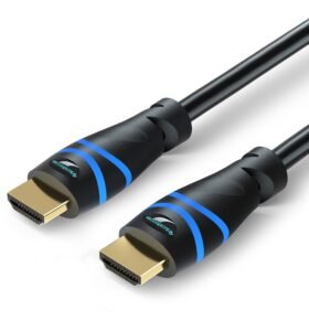 BlueRigger 8K HDMI 2.1 Cable(3.3FT, 8K 60Hz HDR, 4K 120Hz, High Speed 48Gbps with Ethernet, eARC, 3D, HDCP 2.3) – Compatible with PS5, Xbox, Roku, Apple TV, Switch, PC