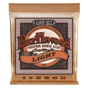 Ernie Ball Earthwood Light Phosphor Bronze Acoustic Guitar Strings – 11-52 Gauge