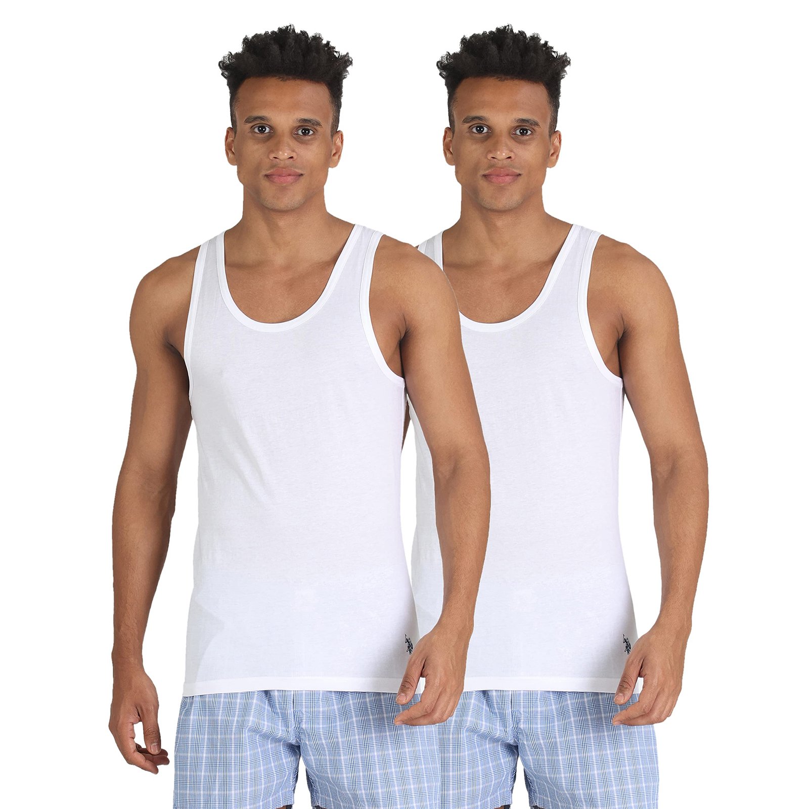 U.S. Polo ASSN. Men’s Comfort Regular Fit Pure Cotton I024 Vest – Pack of 1