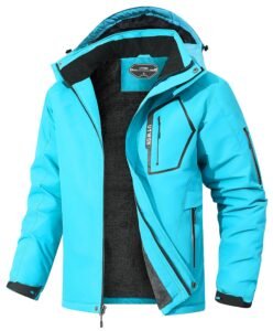 Men’s Ski Jacket Winter Warm Snow Coat Waterproof Windbreaker Hooded Work Outerwear Snowboarding Jackets