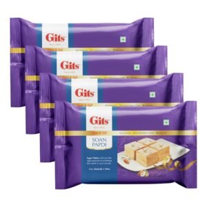 Gits Soan Papdi, Ready to Eat Indian Dessert, 1000g (Pack of 4, 250g Each)
