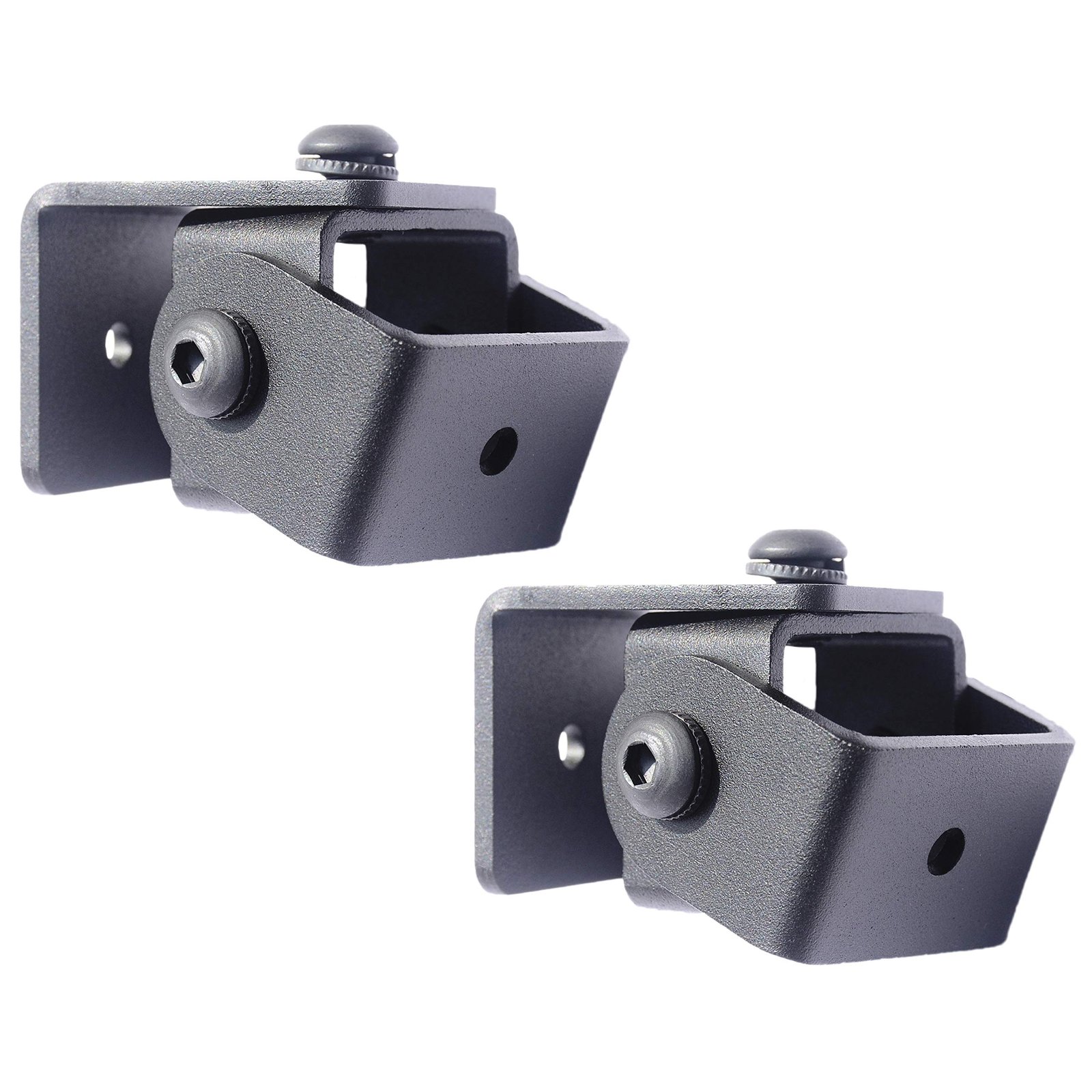 SAFWE® SM-02 – Speaker Wall Mount Stand – Bracket 2 Nos for 5 mm & 6.35mm (¼ inch) Thread Hole/Keyhole Speakers Universal Speaker Stand (Materiel : Metal/Color : Black)