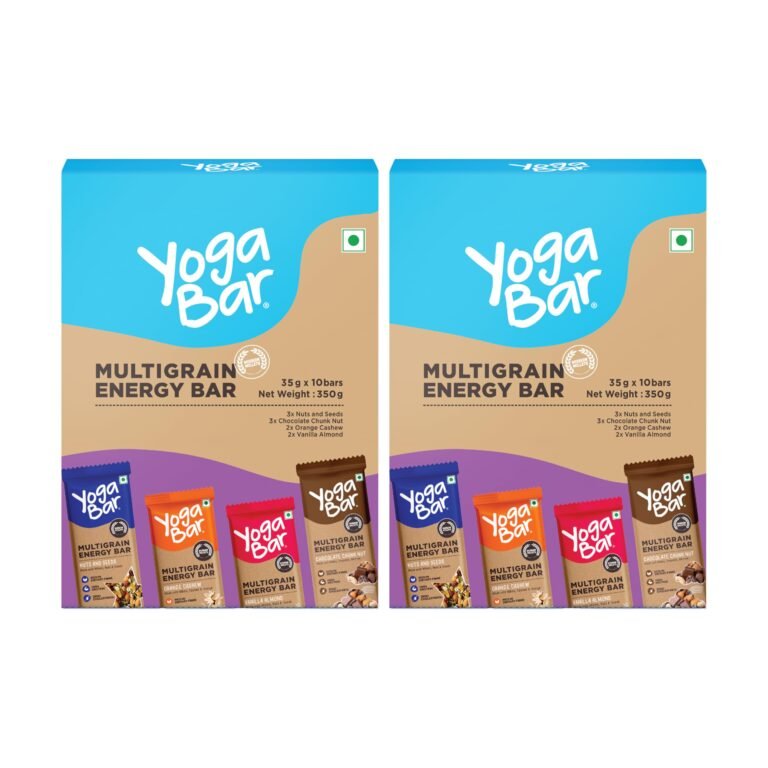 Yogabar Energy Bars – Pack Of 20|Healthy Diet With Fruits,Nuts,Oats And Millets,Gluten Free And High Protein Crunchy Granola Bars,700 Gram,Nut & Seed,Orange Cashew,Chocolate Chunk Nut,