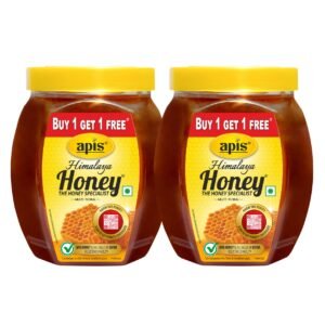Apis Pure Himalaya Honey, Pack of 2 (1kgx2) Value Pack | Pure and Natural Honey | No Added Sugar | No Adulteration | Rich Taste | Premium Sweetener