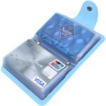 Kraptick Leather Credit Card Holder with Double-Sided Slots for Cards, Business Card Holder, ATM Card Holder for Women and Men- 24 Card Slots (Blue)