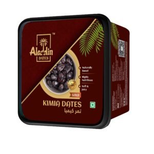 Aladdin Dates Black Kimia Dates 500g | Premium Mazafati Khajoor | Soft Black Dates | IML Container | No Added Sugar | No Preservatives | Healthy Khajur Snack