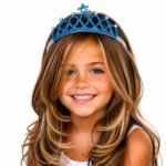 Babymoon Baby Girl Rhinestone Crown Headbands Toddler Princess Acrylic Headband Hair Accessories Glittering for Girls | Blue
