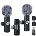 GADGETSWEAR Furry K9 Wireless Lavalier (Latest Model -#1) Microphone, Bluetooth Clip-On Mic for Lightning, iOS & Android, Noise Cancelling, Collar Mic for YouTube, Podcast, Vlogging, Instagram