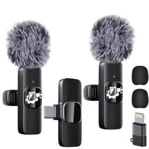 GADGETSWEAR Furry K9 Wireless Lavalier (Latest Model -#1) Microphone, Bluetooth Clip-On Mic for Lightning, iOS & Android, Noise Cancelling, Collar Mic for YouTube, Podcast, Vlogging, Instagram