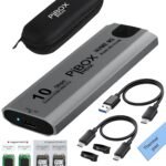 pibox India NVMe M2/M.2 Tool-Free SSD Enclosure Case with USB 3.2, 10Gbps & PCI-E NVMe Reader, USB-C, Supports M & B&M Keys, 2230/2242/2260/2280 SSDs, Realtek RTL9210 Chipset