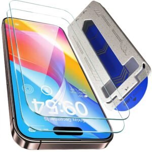 Mr.Shield (2 Pack) Align-X Screen Protector for iPhone 16 Plus and 15 Plus
