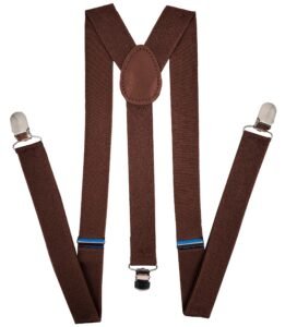 Navisima Adjustable Elastic Y Back Style Suspenders for Men and Women With Strong Metal Clips