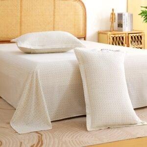 Story@Home Air Cotton King Size Bedsheet with 2 Pillow Covers, 270 x 250 cm