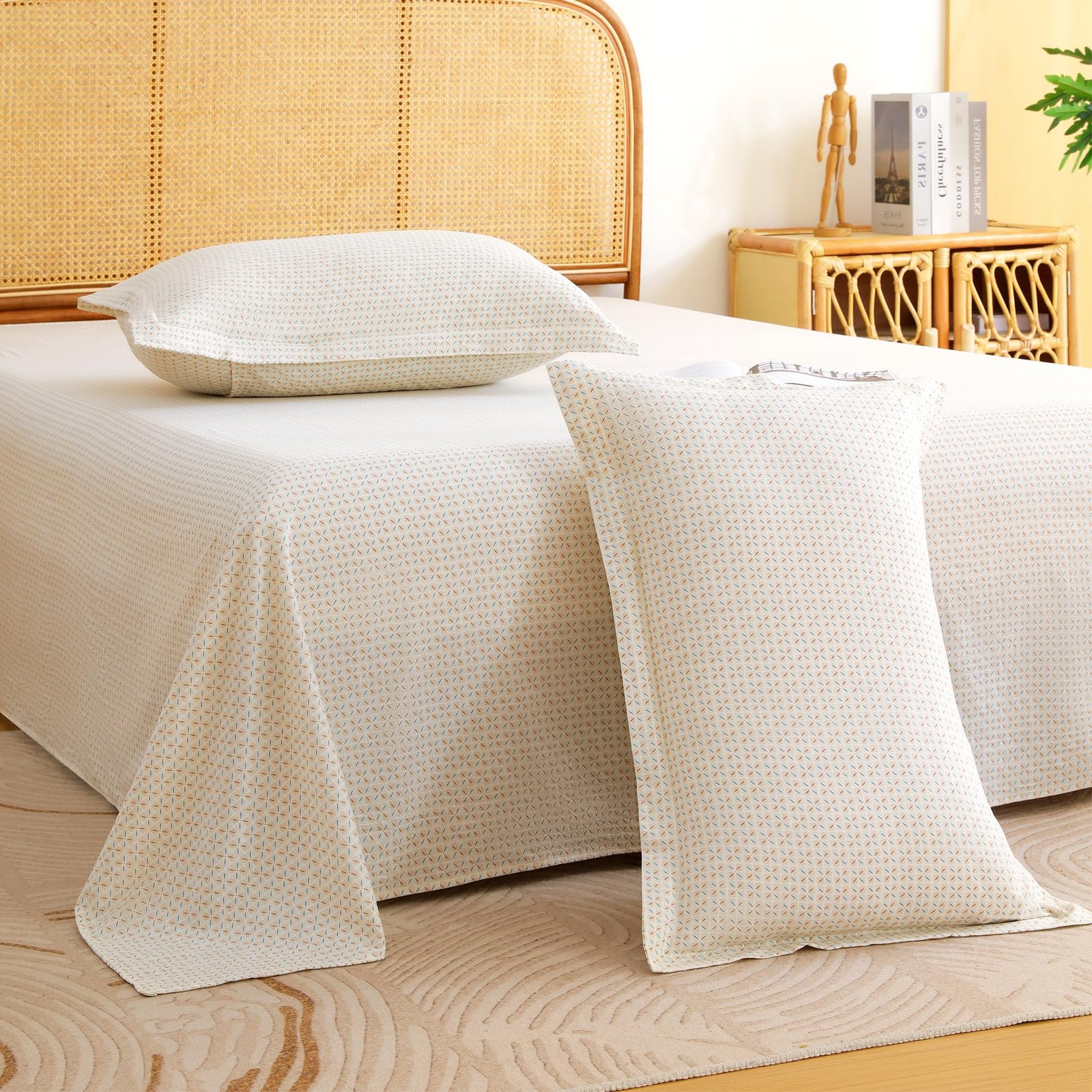 Story@Home Air Cotton King Size Bedsheet with 2 Pillow Covers, 270 x 250 cm