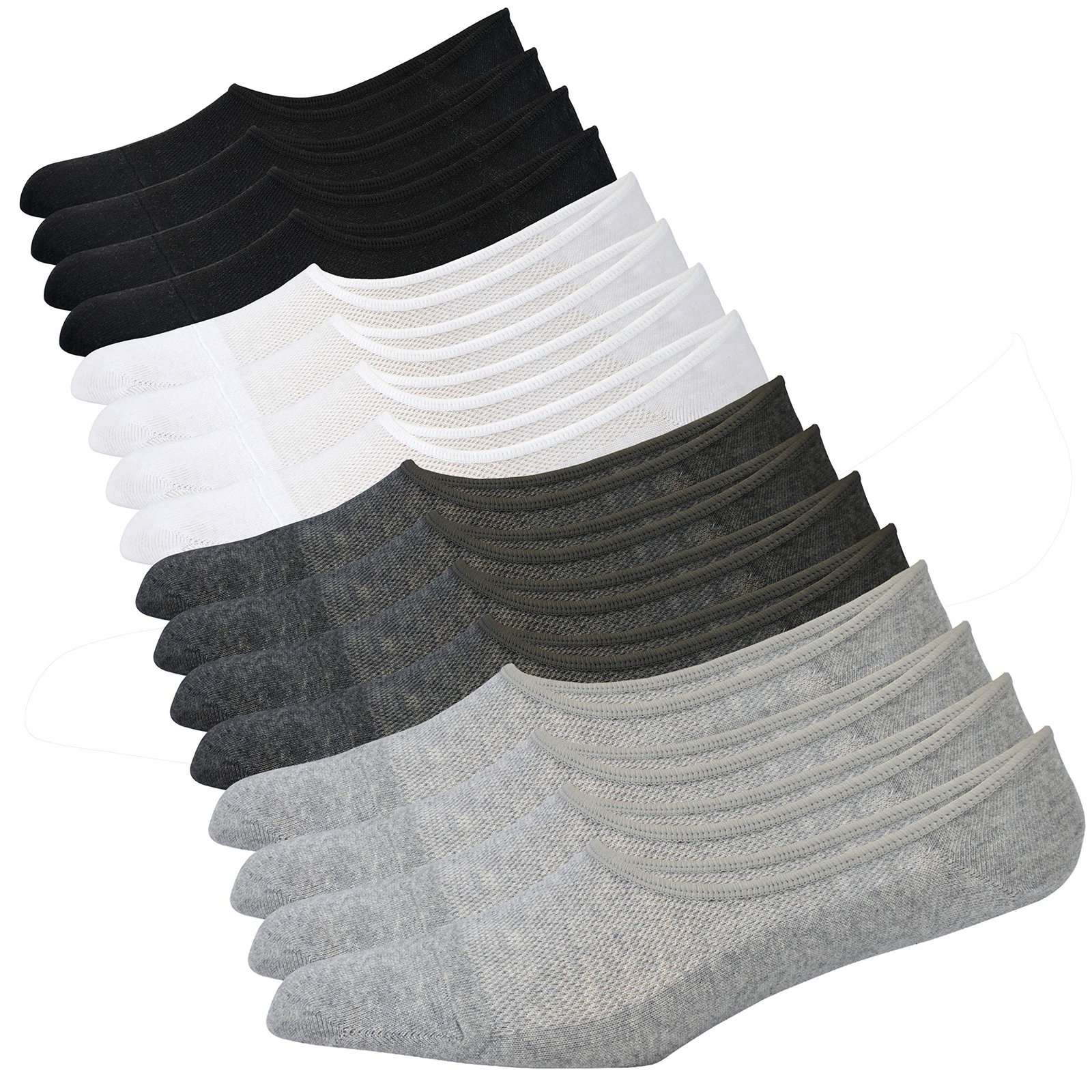 Jormatt Genuine Mens No Show Socks,Loafer Sneakers Low Cut Cotton Socks With Non Slip Grips