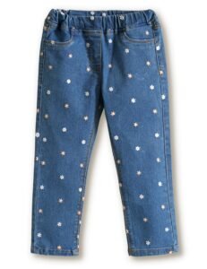 Amazon Brand – Symbol Girls Cotton Rich Stretchable Jogger Jeans | Elasticated Waistband | Jeggings | Age 2-12 Years