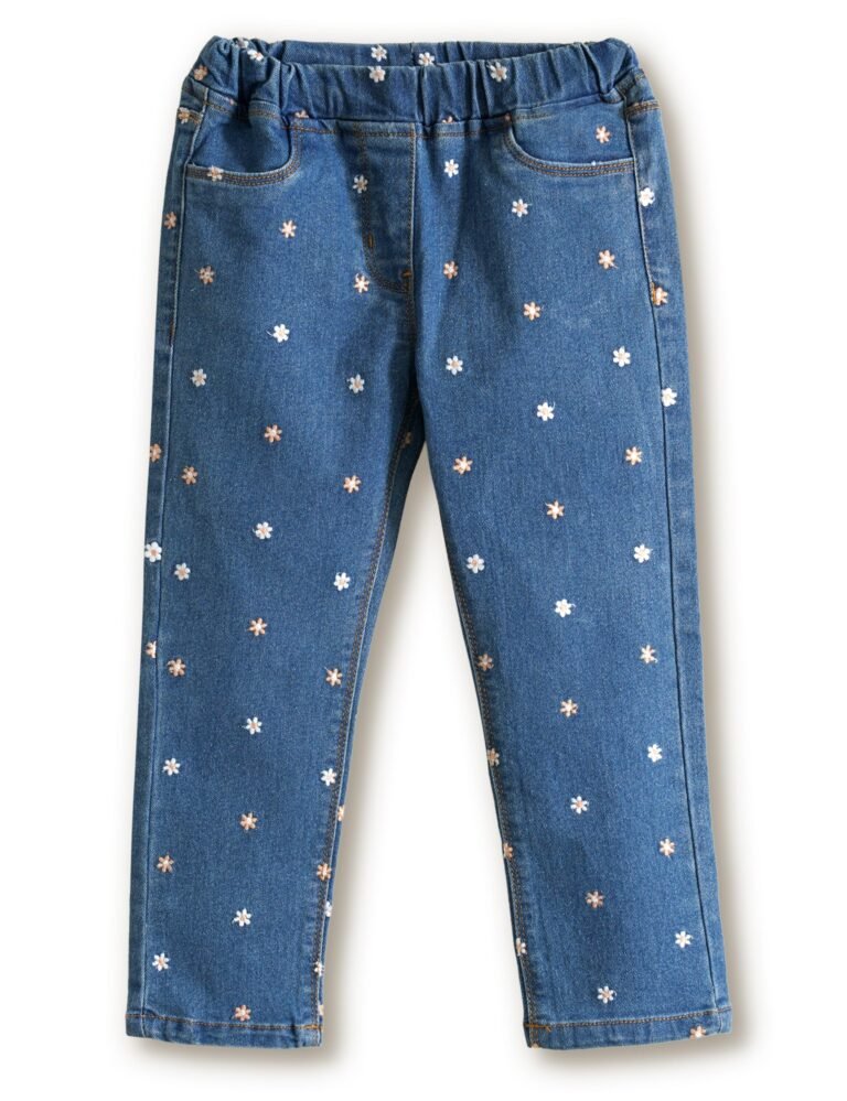 Amazon Brand – Symbol Girls Cotton Rich Stretchable Jogger Jeans | Elasticated Waistband | Jeggings | Age 2-12 Years