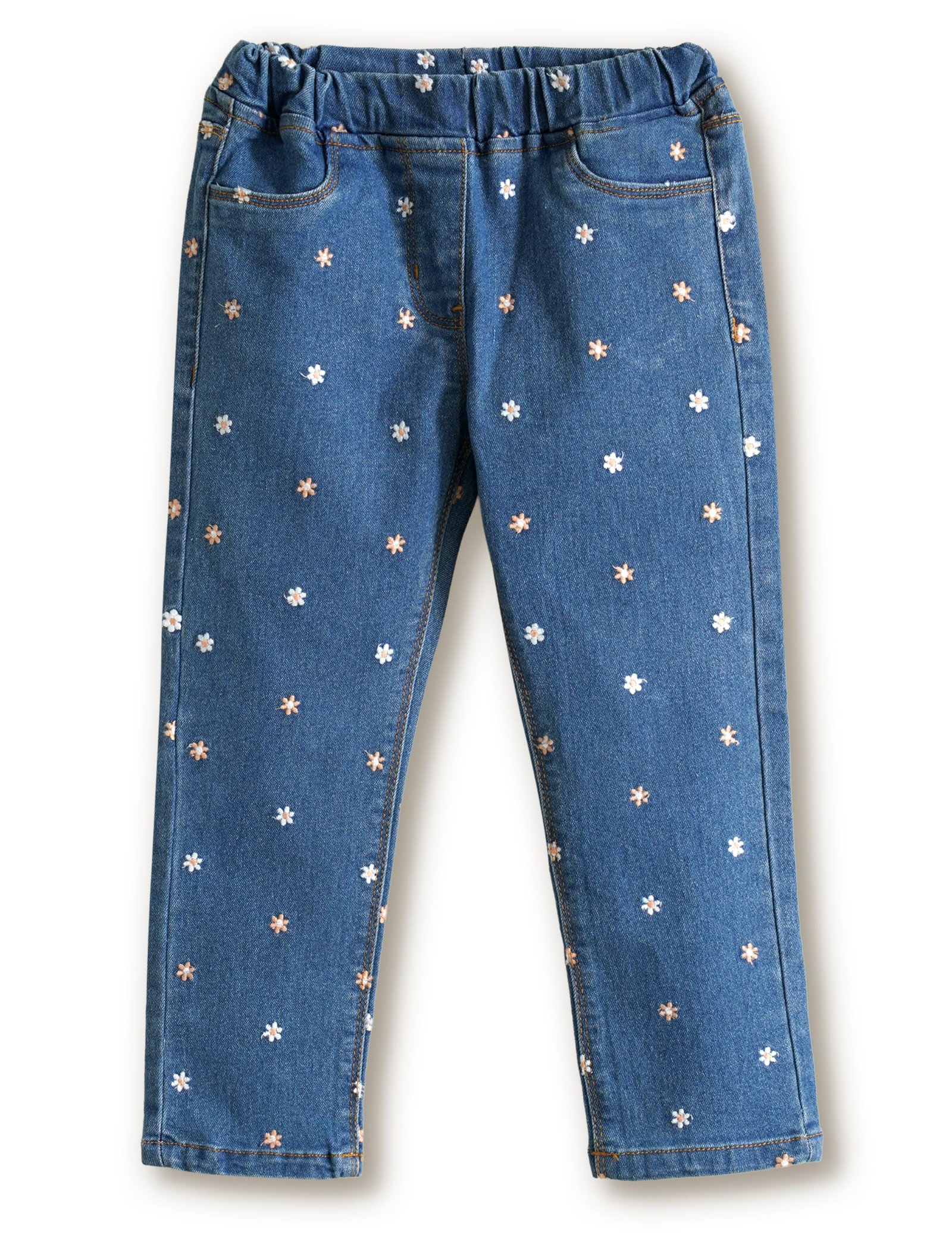 Amazon Brand – Symbol Girls Cotton Rich Stretchable Jogger Jeans | Elasticated Waistband | Jeggings | Age 2-12 Years