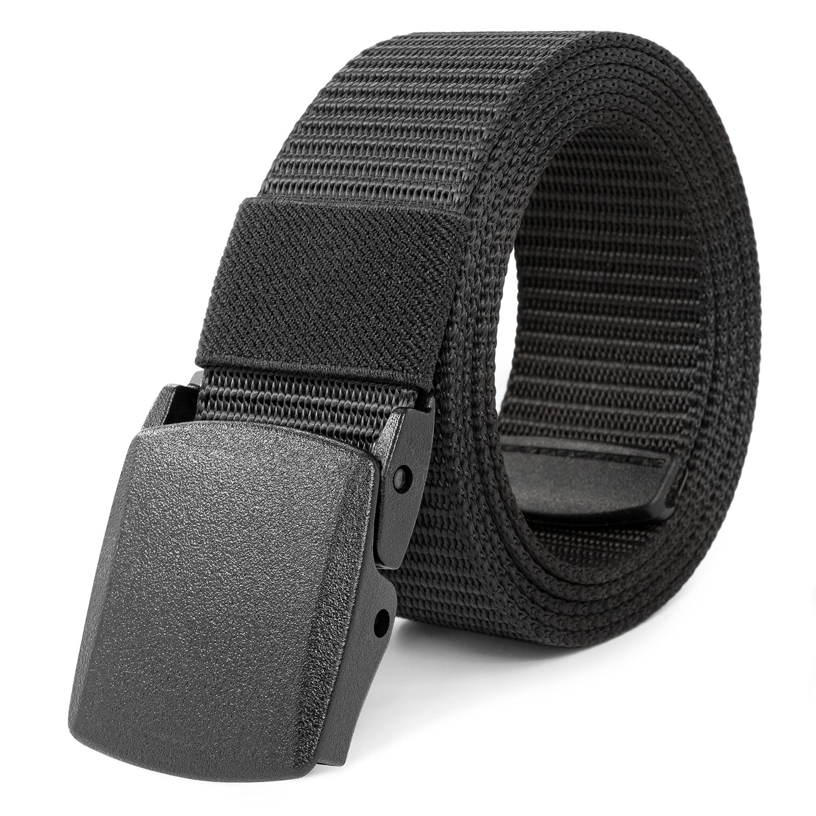 Work Belts for Men,Men’s Belt for Trousers,Adjustable Nylon Canvas Fabric Golf Belt，No Metal Buckle, Fast Pass Through the Airport Security，Suitable for Work and Travel