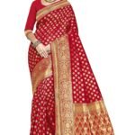 Glory Sarees Women’s Woven Pure Soft Kanjivaram Silk Saree Banarasi Style With Blouse Piece for Wedding