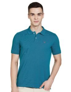Allen Solly Men’s Polo T‑Shirt | Comfortable Rich Cotton Blend, Band Collar, Regular Fit | Stylish & Premium All Day Wear