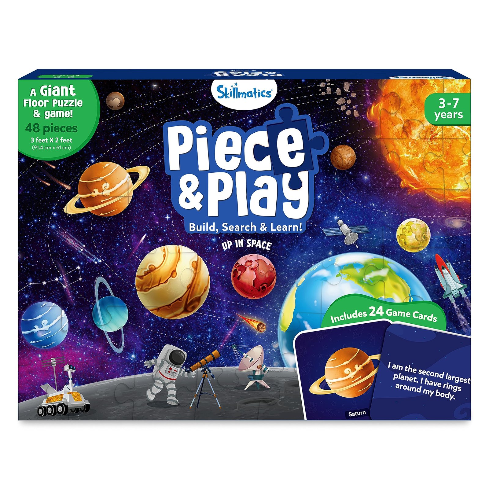 Skillmatics Piece & Play Space – Floor Jigsaw Puzzle & Game for Toddlers