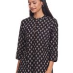 Amazon Brand – Myx Women Printed Regular Cotton Short Kurti (Available in Plus Sizes)