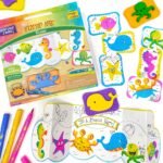 Imagimake Stamp Art Ocean | Coloring & Stamping Kit for Kids Age 3+